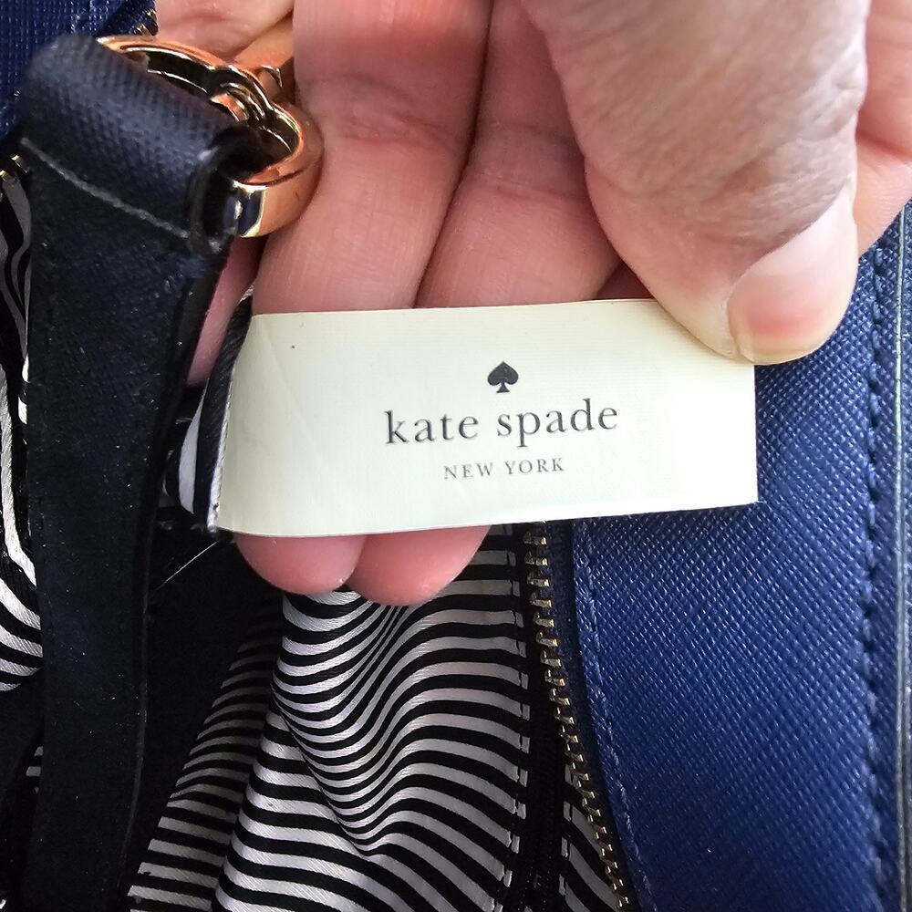 Kate spade New York Cameron Street Blakely Satchel Blue Black ivory - Picture 9 of 11